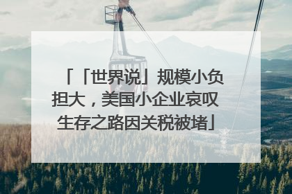 「世界说」规模小负担大，美国小企业哀叹生存之路因关税被堵