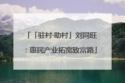 「驻村·助村」刘同旺：惠民产业拓宽致富路