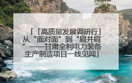 「高质量发展调研行」从“面对面”到“肩并肩”——甘肃全利电力装备生产制造项目一线见闻