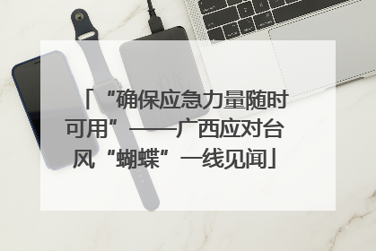 “确保应急力量随时可用”——广西应对台风“蝴蝶”一线见闻