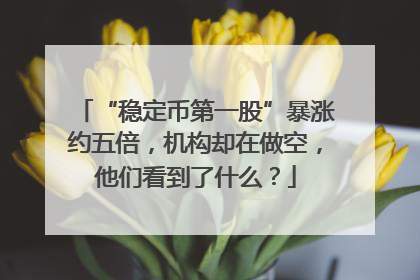 “稳定币第一股”暴涨约五倍，机构却在做空，他们看到了什么？