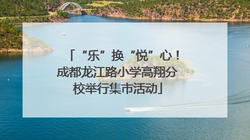 “乐”换“悦”心！成都龙江路小学高翔分校举行集市活动