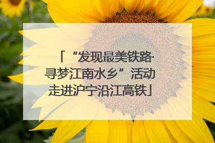 “发现最美铁路·寻梦江南水乡”活动走进沪宁沿江高铁
