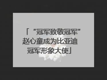 “冠军致敬冠军” 赵心童成为比亚迪冠军形象大使