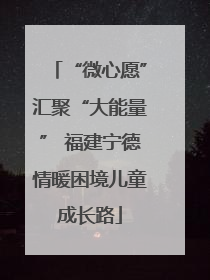 “微心愿”汇聚“大能量” 福建宁德情暖困境儿童成长路