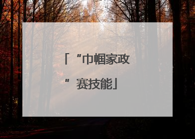 “巾帼家政”赛技能