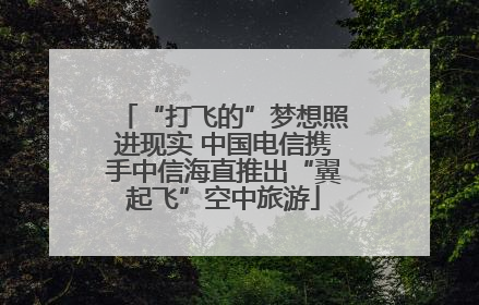 “打飞的”梦想照进现实 中国电信携手中信海直推出“翼起飞”空中旅游