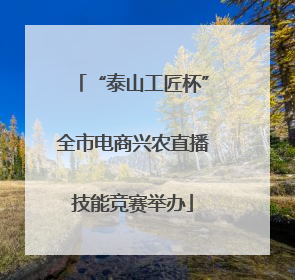 “泰山工匠杯”全市电商兴农直播技能竞赛举办