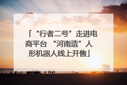 “行者二号”走进电商平台 “河南造”人形机器人线上开售