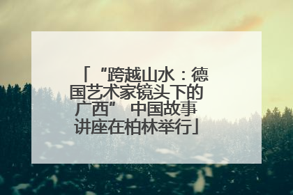 “跨越山水：德国艺术家镜头下的广西” 中国故事讲座在柏林举行