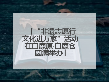 “非遗志愿行 文化进万家”活动在白鹿原·白鹿仓圆满举办