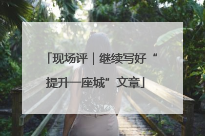 现场评｜继续写好“提升一座城”文章