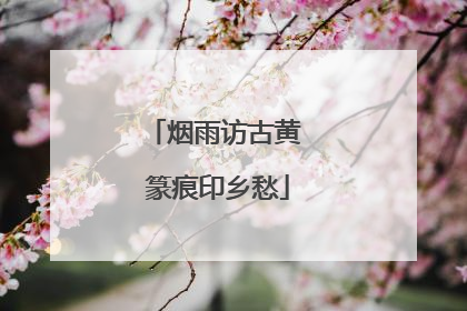 烟雨访古黄 篆痕印乡愁