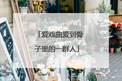 爱戏曲爱到骨子里的一群人