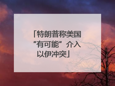 特朗普称美国“有可能”介入以伊冲突