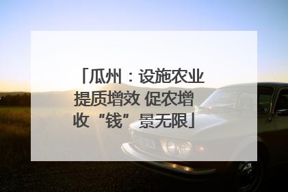 瓜州：设施农业提质增效 促农增收“钱”景无限