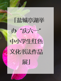盐城亭湖举办“庆六一”中小学生红色文化书法作品展