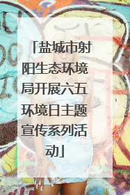 盐城市射阳生态环境局开展六五环境日主题宣传系列活动