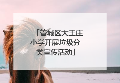 管城区大王庄小学开展垃圾分类宣传活动