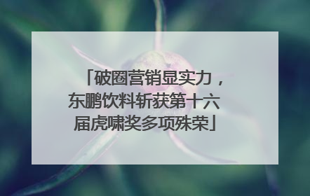 破圈营销显实力，东鹏饮料斩获第十六届虎啸奖多项殊荣