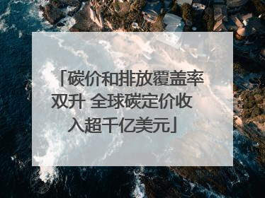 碳价和排放覆盖率双升 全球碳定价收入超千亿美元
