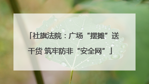 社旗法院：广场“摆摊”送干货 筑牢防非“安全网”