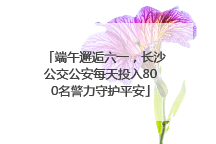 端午邂逅六一，长沙公交公安每天投入800名警力守护平安