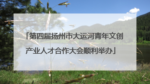 第四届扬州市大运河青年文创产业人才合作大会顺利举办
