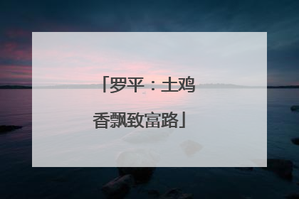 罗平：土鸡香飘致富路