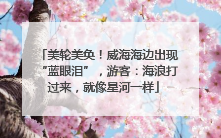 美轮美奂！威海海边出现“蓝眼泪”，游客：海浪打过来，就像星河一样