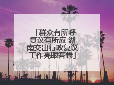 群众有所呼 复议有所应 湖南交出行政复议工作亮眼答卷