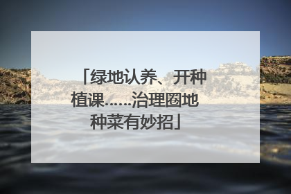 绿地认养、开种植课……治理圈地种菜有妙招