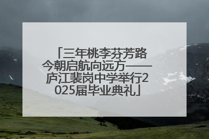 三年桃李芬芳路 今朝启航向远方——庐江裴岗中学举行2025届毕业典礼