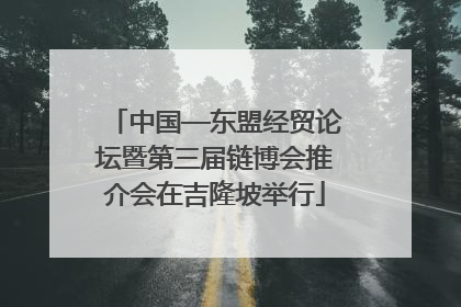 中国—东盟经贸论坛暨第三届链博会推介会在吉隆坡举行