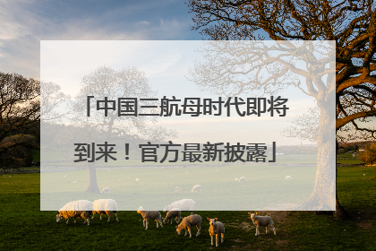 中国三航母时代即将到来！官方最新披露