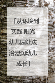 从环境到实践 阳光幼儿园让法治浸润幼儿成长