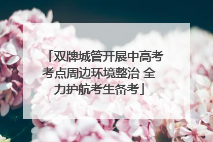 双牌城管开展中高考考点周边环境整治 全力护航考生备考