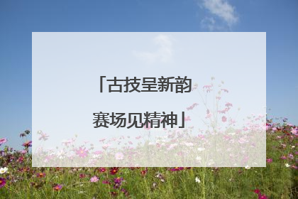 古技呈新韵 赛场见精神