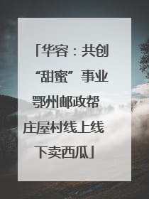华容：共创“甜蜜”事业 鄂州邮政帮庄屋村线上线下卖西瓜