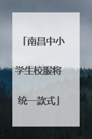 南昌中小学生校服将统一款式