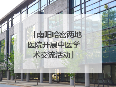 南阳哈密两地医院开展中医学术交流活动