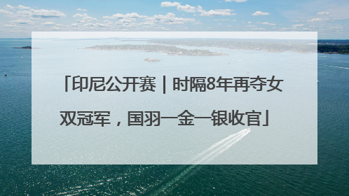 印尼公开赛｜时隔8年再夺女双冠军，国羽一金一银收官