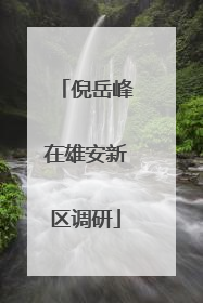 倪岳峰在雄安新区调研