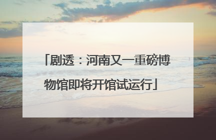 剧透：河南又一重磅博物馆即将开馆试运行