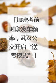 加密考前时段发车频率，武汉公交开启“送考模式”