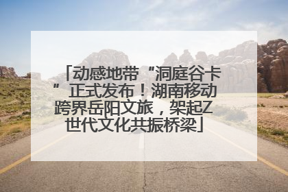 动感地带“洞庭谷卡”正式发布！湖南移动跨界岳阳文旅，架起Z世代文化共振桥梁