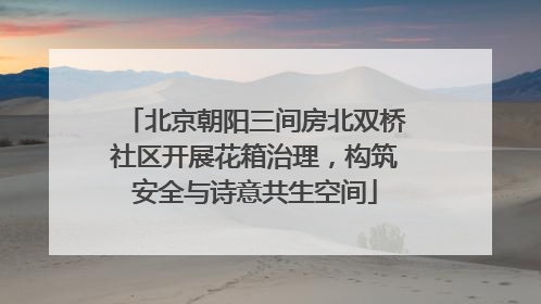 北京朝阳三间房北双桥社区开展花箱治理，构筑安全与诗意共生空间