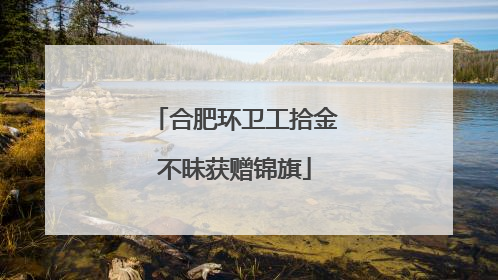 合肥环卫工拾金不昧获赠锦旗