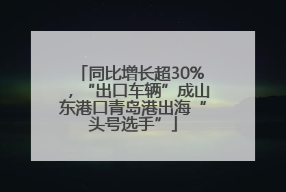 同比增长超30%，“出口车辆”成山东港口青岛港出海“头号选手”
