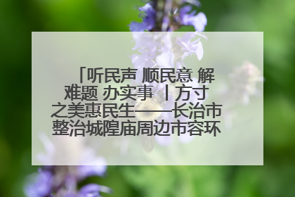 听民声 顺民意 解难题 办实事 丨方寸之美惠民生——长治市整治城隍庙周边市容环境提升城市品质